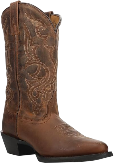 51110 Maddie Black Leather R Toe Womens Western Cowboy Boots by Laredo