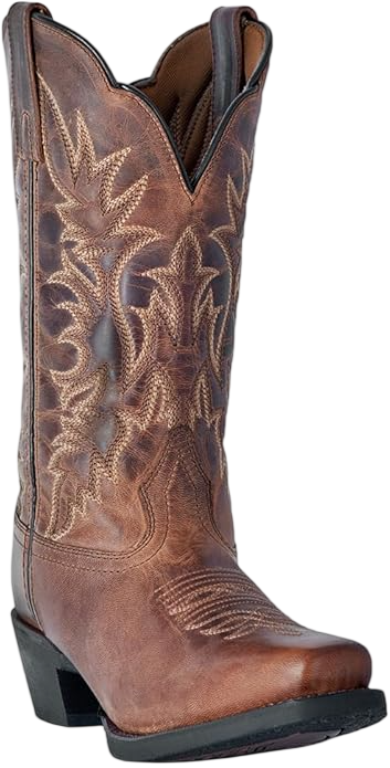 Womens Malinda Distressed Embroidered Square Toe Casual Boots