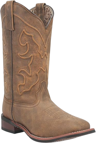 Laredo Womens Megan Embroidered Square Toe Casual Boots