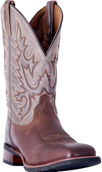 Laredo Mens Montana Embroidered Square Toe Pull On Casual Boots